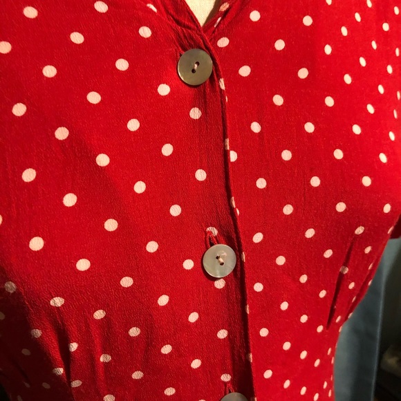 Vintage R&K Originals Red Polka Dot Dress - Picture 5 of 5
